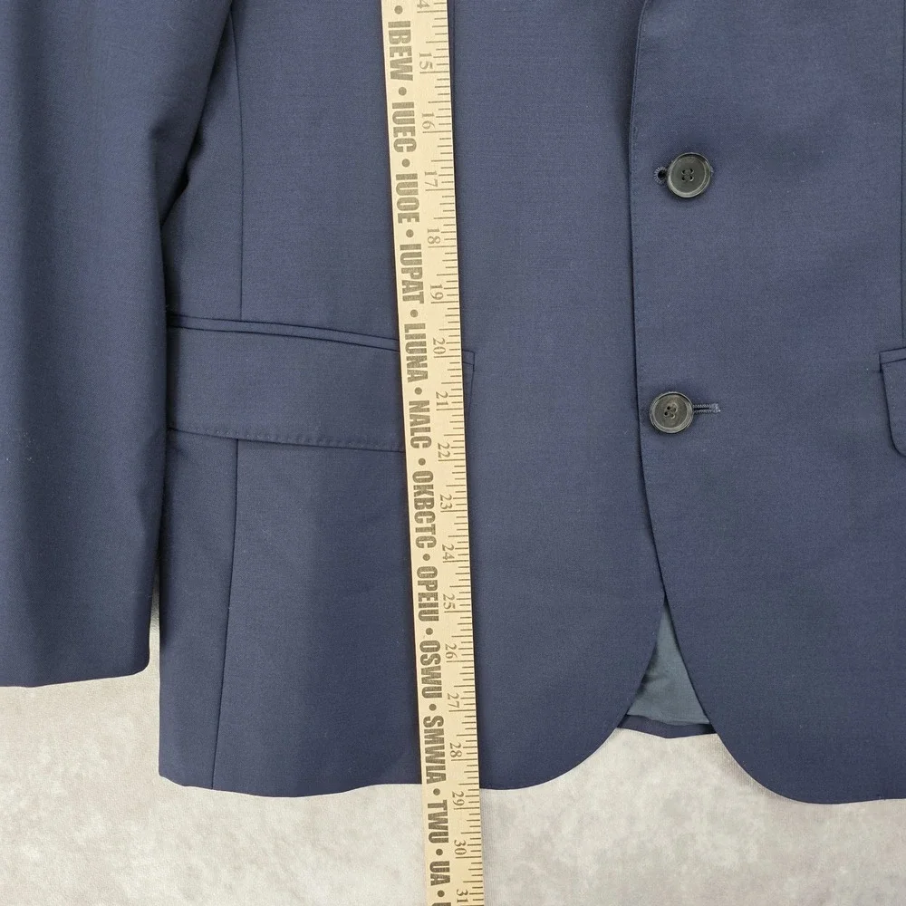 Hugo Boss Reda Super 110 Wool Blazer Jacket Mens 38S Navy Blue Sport Coat Italy